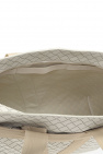 Bottega Veneta WHITE 'Intrecciato' weave shoulder bag