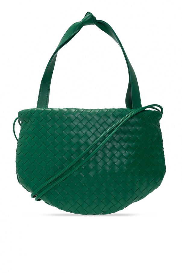 Bottega Veneta Mini Pouch Seagrass Green Leather Clutch Bag with