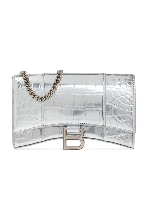 Balenciaga ‘Hourglass’ wallet with chain