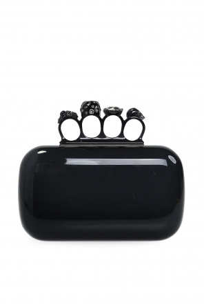 Alexander McQueen 'Four-Ring' clutch with logo