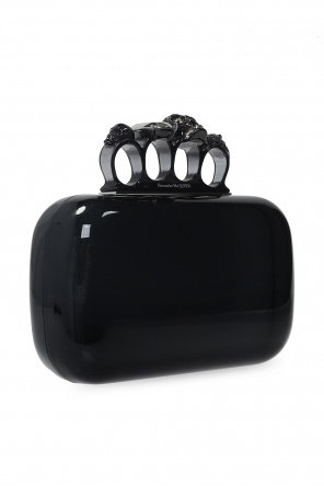 Alexander McQueen 'Four-Ring' clutch with logo