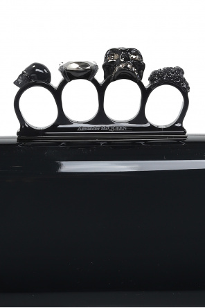 Alexander McQueen 'Four-Ring' clutch with logo