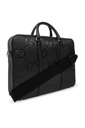 gucci denim Leather briefcase