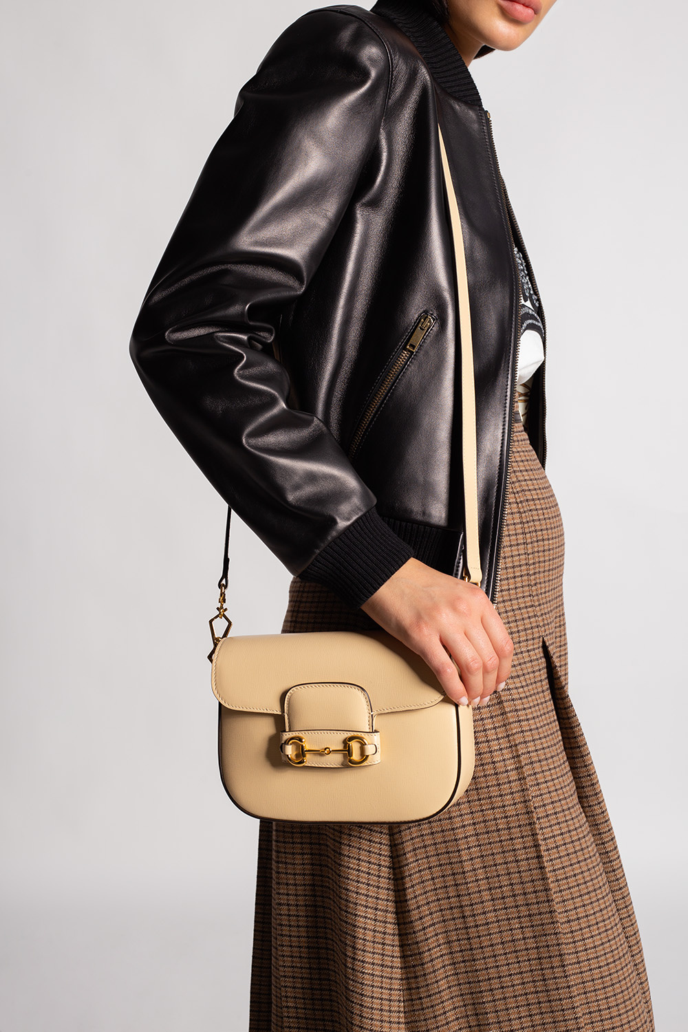 Gucci Horsebit 1955 Mini Shoulder Bag in Brown - Gucci