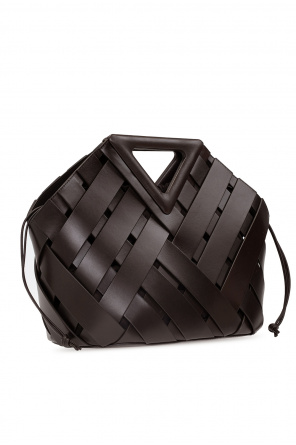 Bottega Veneta Brown Increcciato Leather The Point Basket Tote Bag