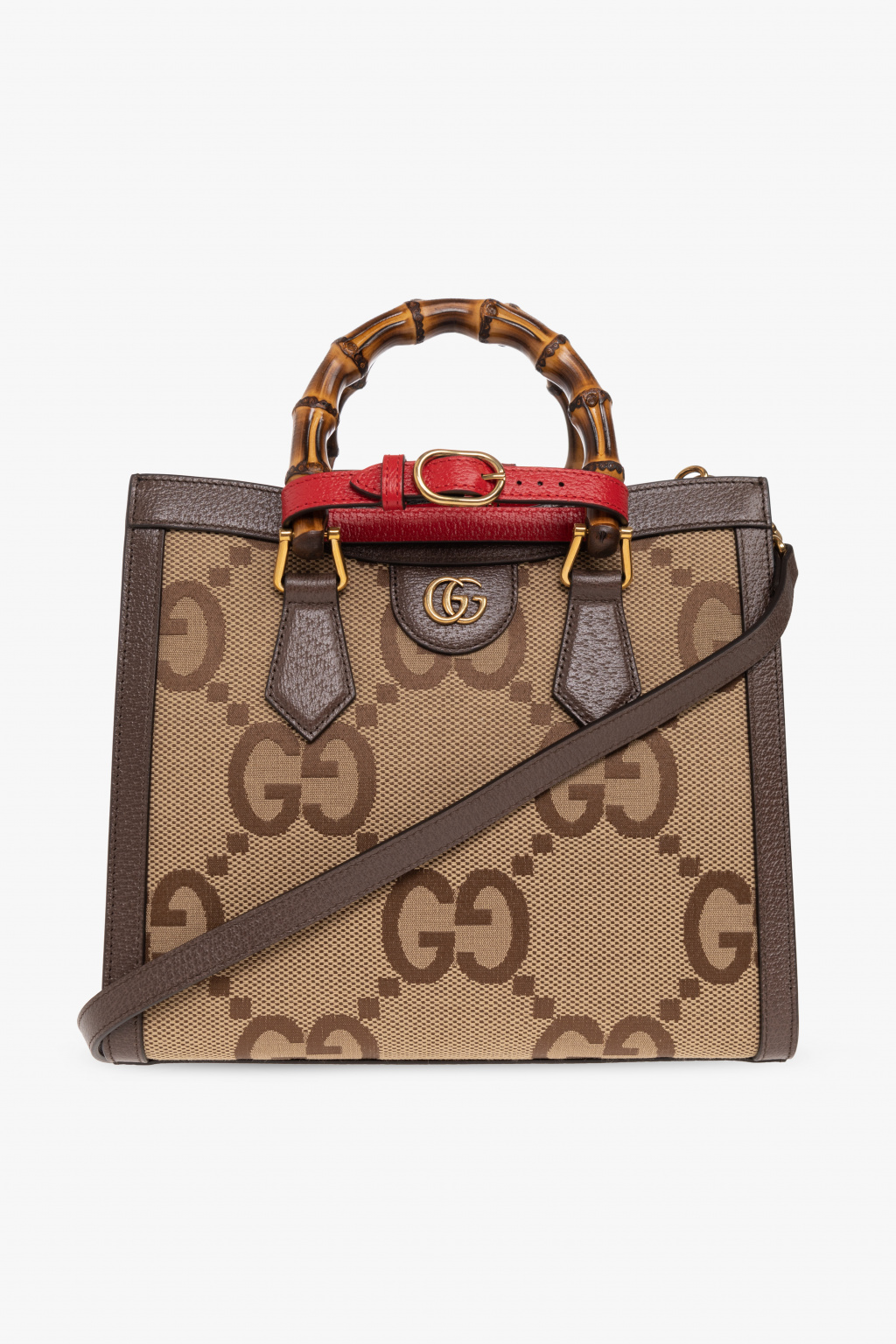 Gucci Red Zumi Snakeskin Small Top Handle Bag