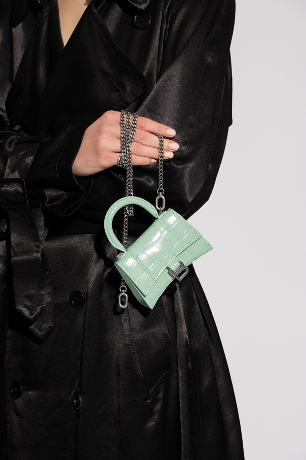 Balenciaga ‘Hourglass Mini’ shoulder animal-print bag