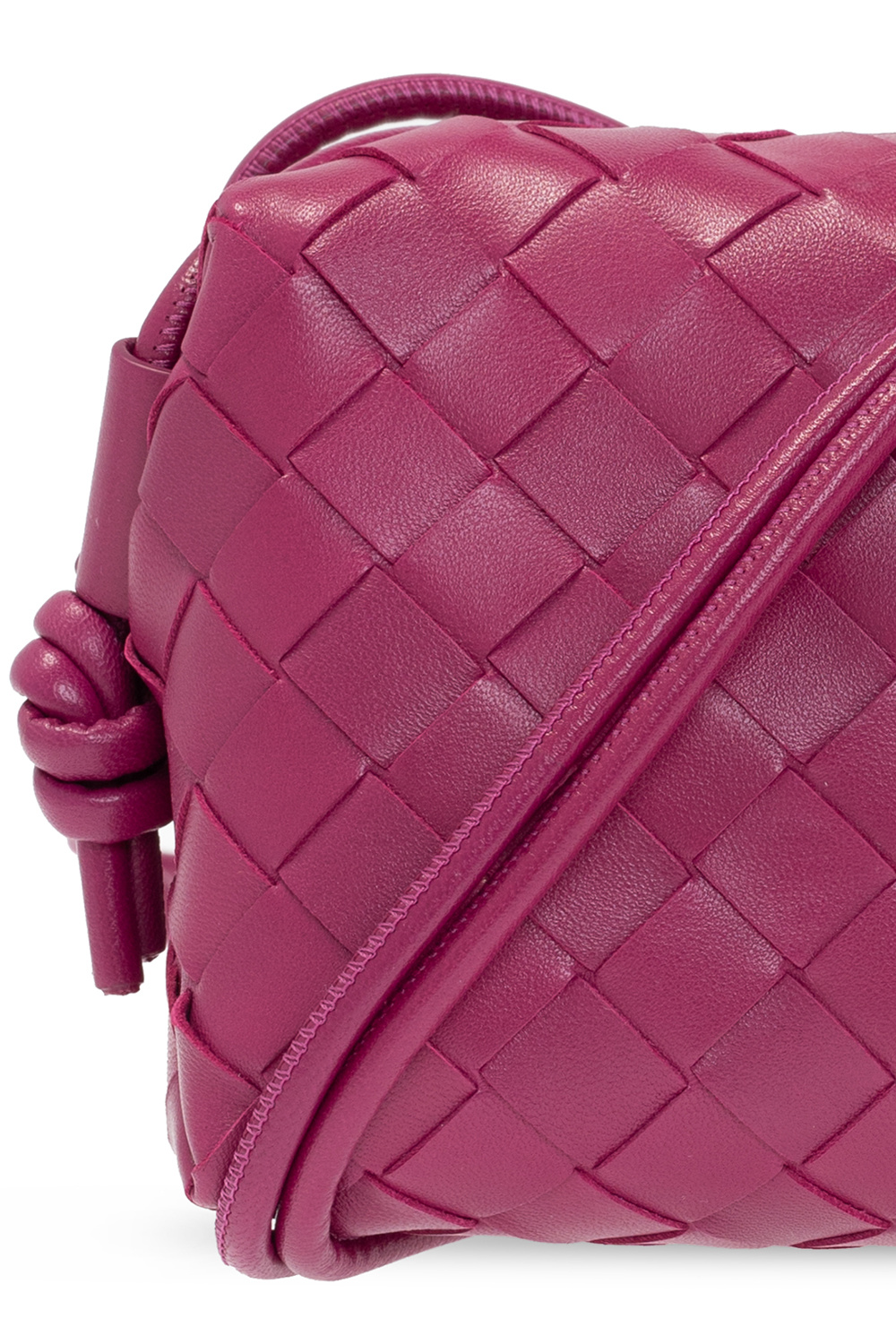 Bottega Veneta Intrecciato Small Loop Camera Bag - Pink Shoulder