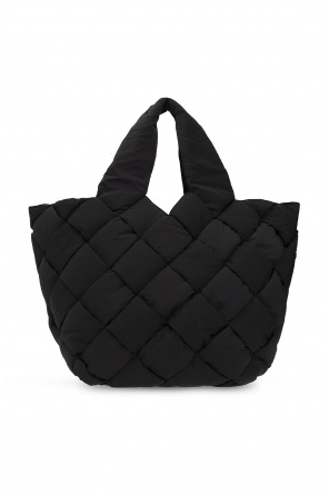 Bottega Veneta Messenger shoulder bag in black intrecciato leather