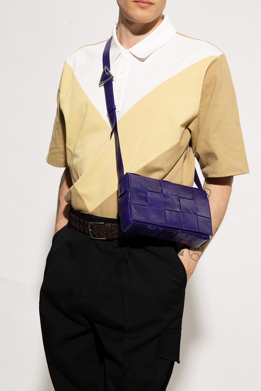 bottega Black Veneta ‘Cassette Small’ shoulder bag