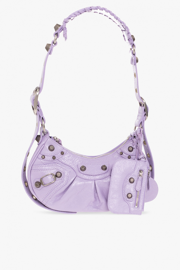 Balenciaga Le Cagole XS Shoulder Bag Metallized Purple