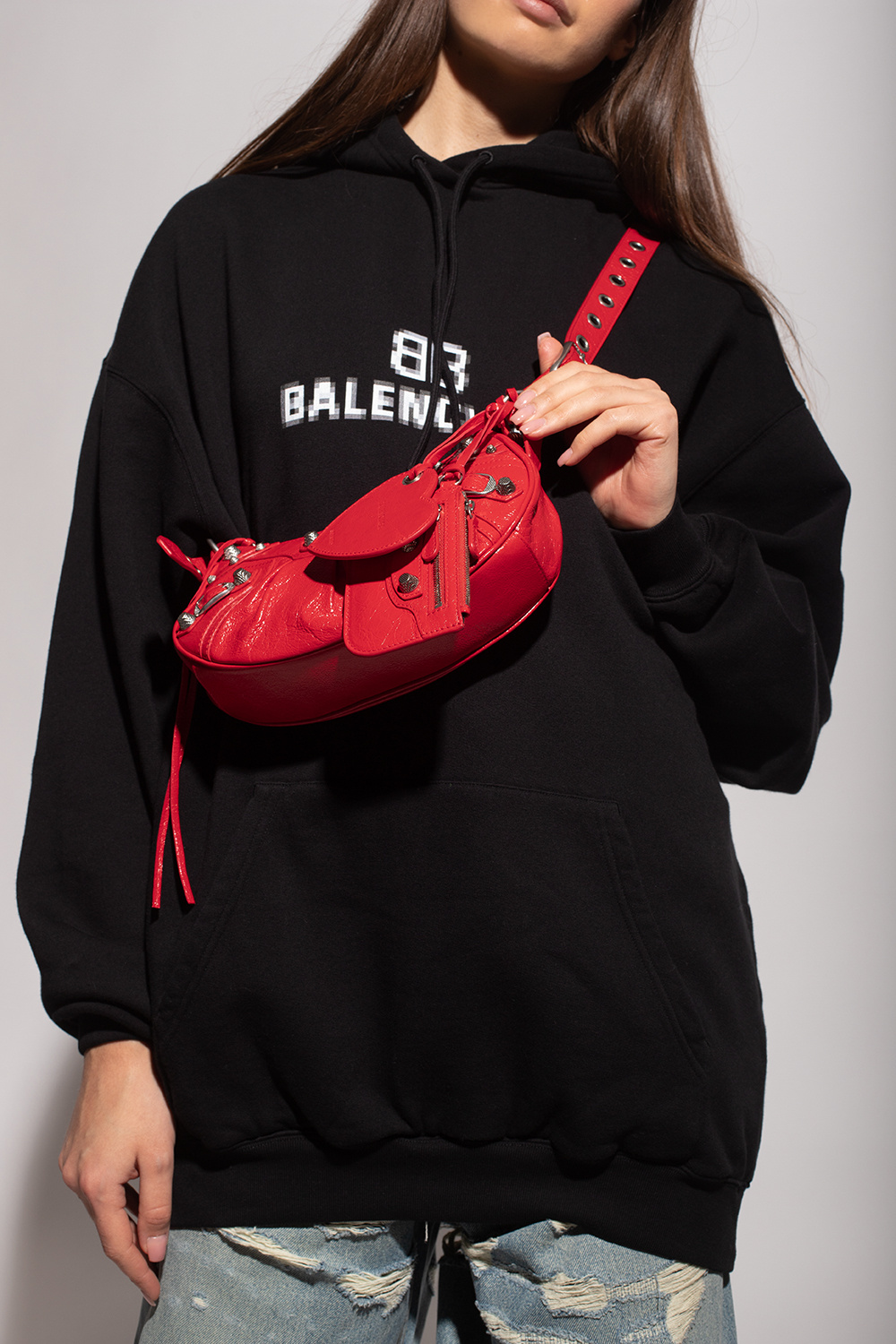 Balenciaga Red XS 'Le Cagole' Shoulder Bag