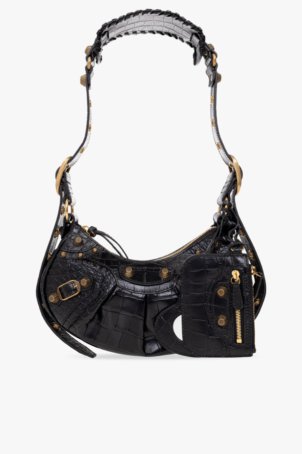 Pre-owned Chanel Black Leather St. Tropez Tweed Shoulder Bag In Multicolor