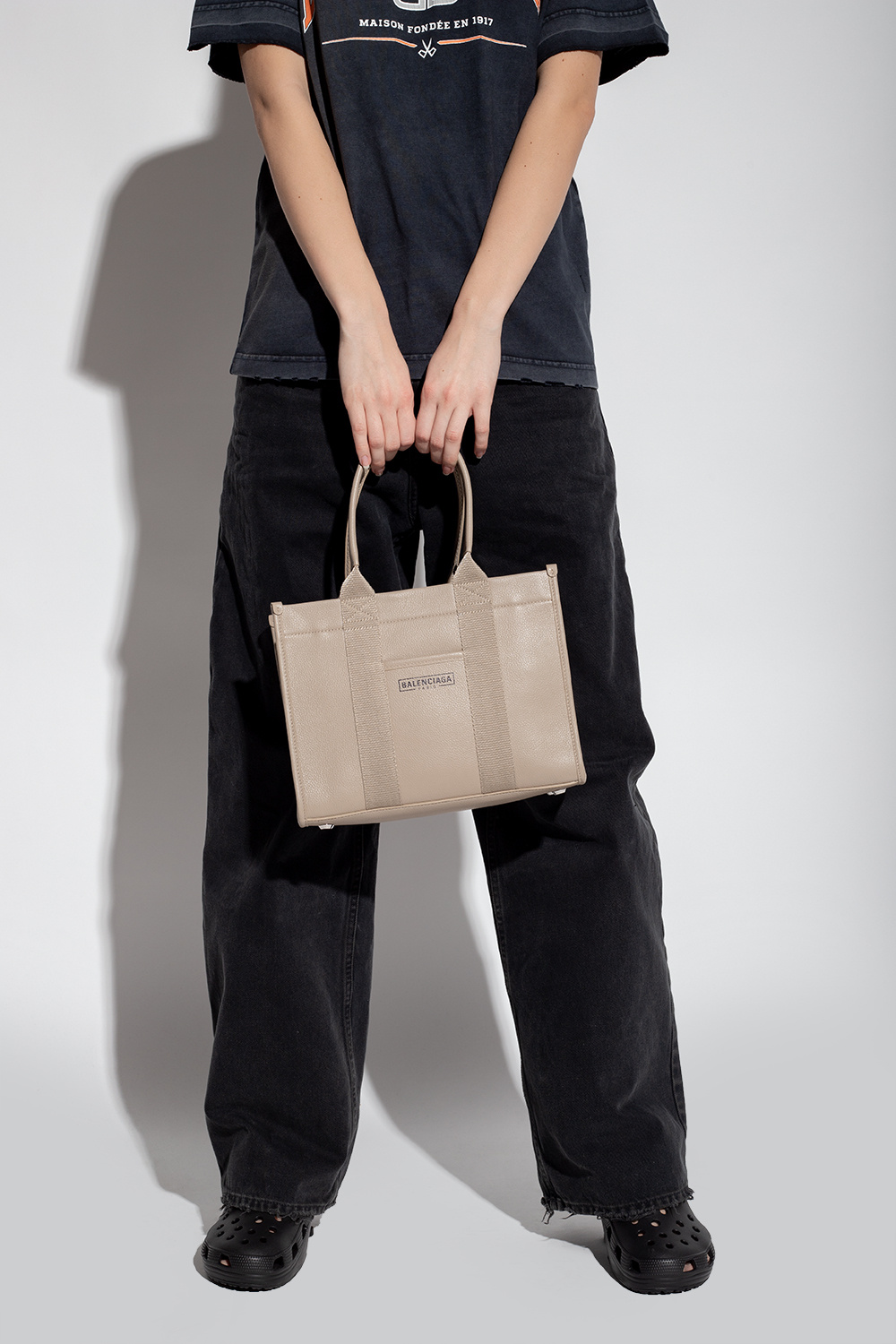 TÚI Balenciaga Hardware Small Tote Bag With StrapBlack