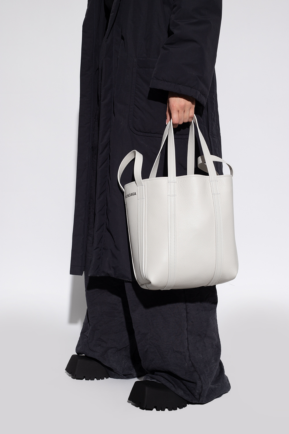 Balenciaga Small Everyday Northsouth Shoulder Tote Bag  Neutrals   Editorialist