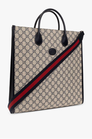 gucci twill ‘GG Supreme’ shopper bag