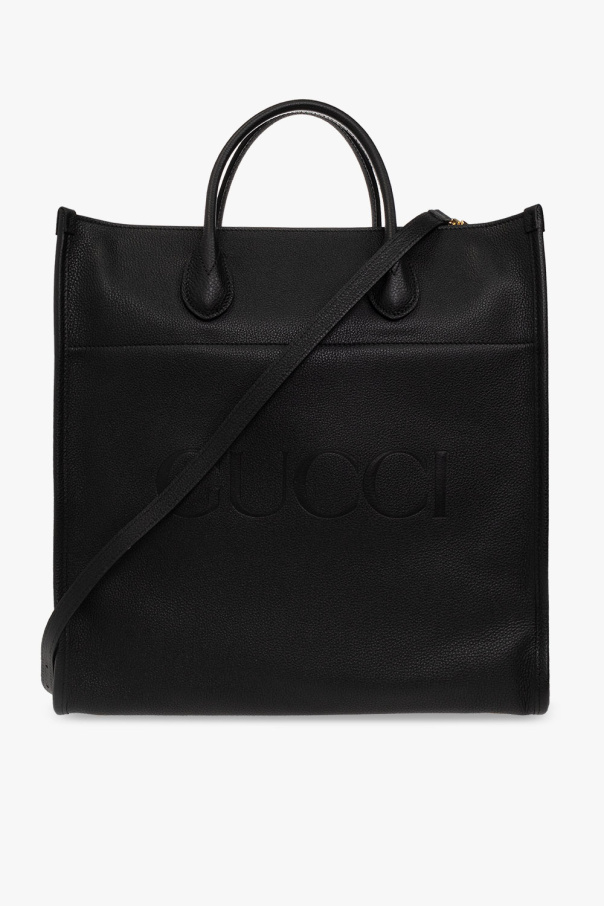 gucci T-shirt Leather shopper bag
