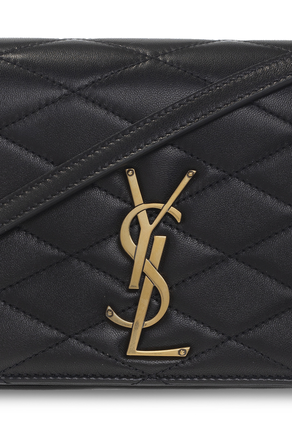 YVES SAINT LAURENT Sulpice Medium Monogram Clasp Shoulder Bag Black