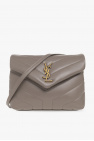 Saint Laurent Kaia leather-trim raffia crossbody bag