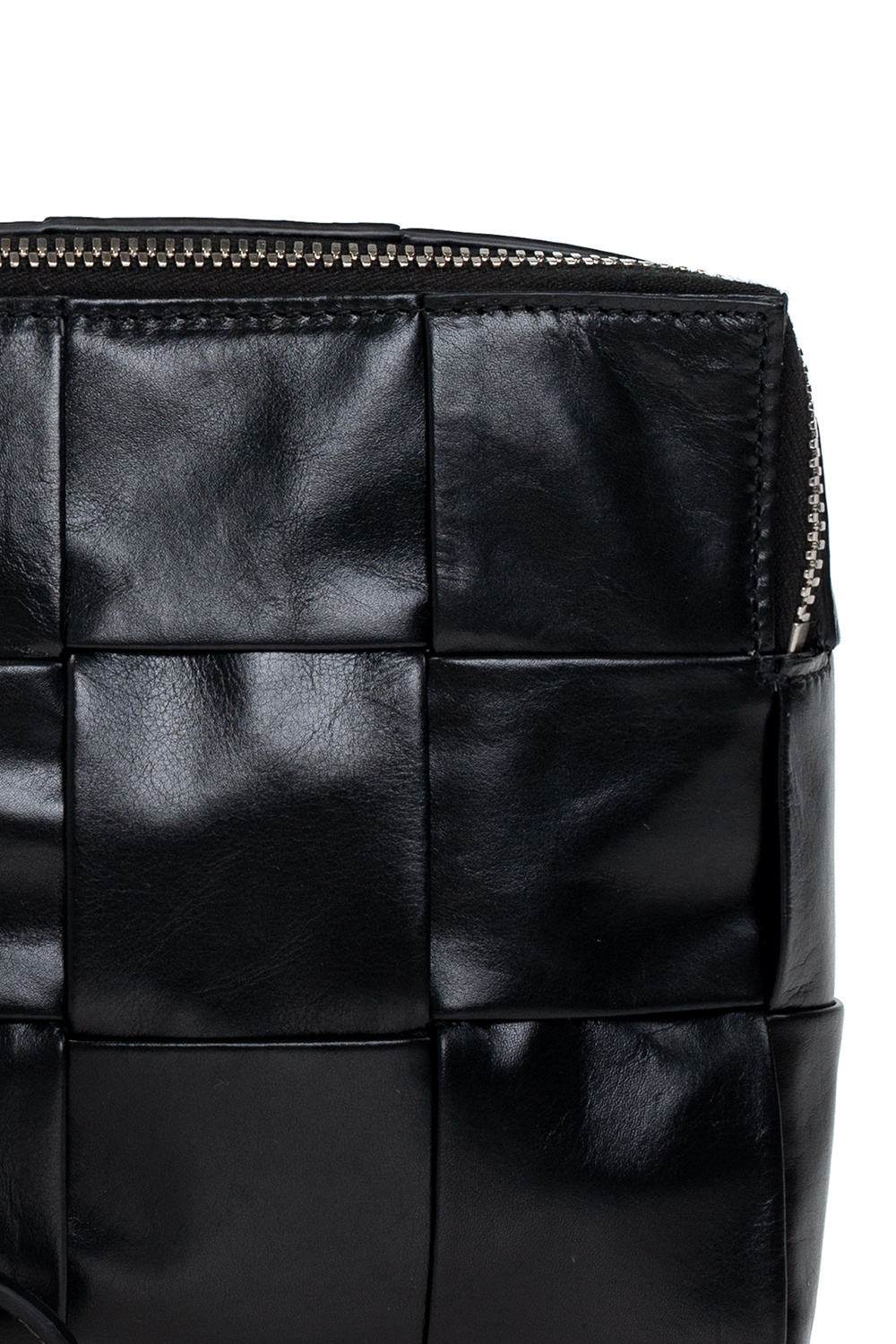 Bottega veneta® Black Leather Crossbody Bag of Hailey Baldwin on