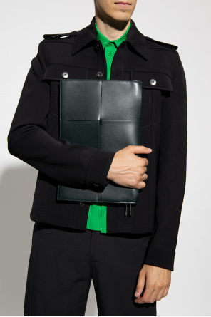 ‘arco medium’ leather briefcase od cotton-twill bottega Veneta