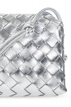Silver Loop mini Intrecciato-leather cross-body bag
