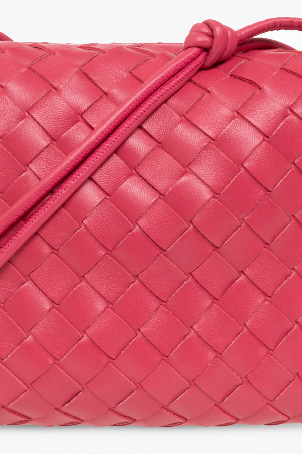Bottega Veneta Intrecciato Loop Shoulder Bag Dark Pink in Leather