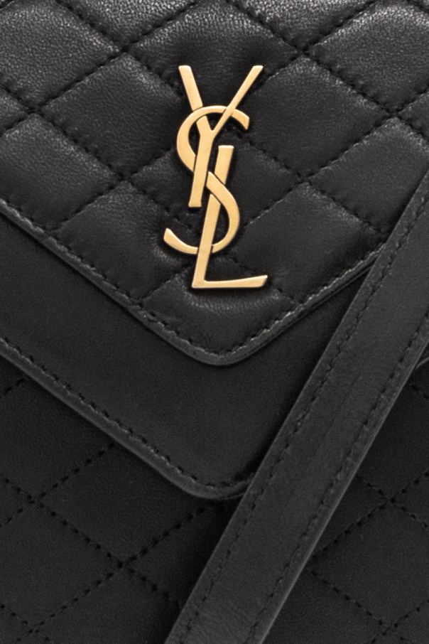 Black Gaby small quilted-leather shoulder bag, Saint Laurent