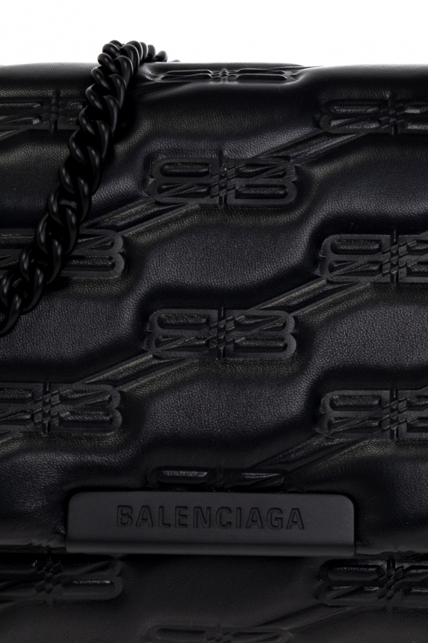 Balenciaga 'triplet M' Shoulder Bag in Black