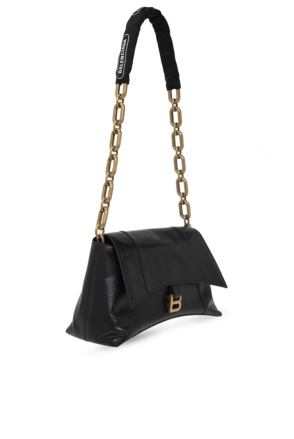 Balenciaga Black Woven Straw and Leather Vintage Flap Shoulder Bag  Balenciaga | The Luxury Closet