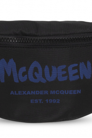 Alexander McQueen Alexander McQueen intarsia-knit logo blanket Schwarz