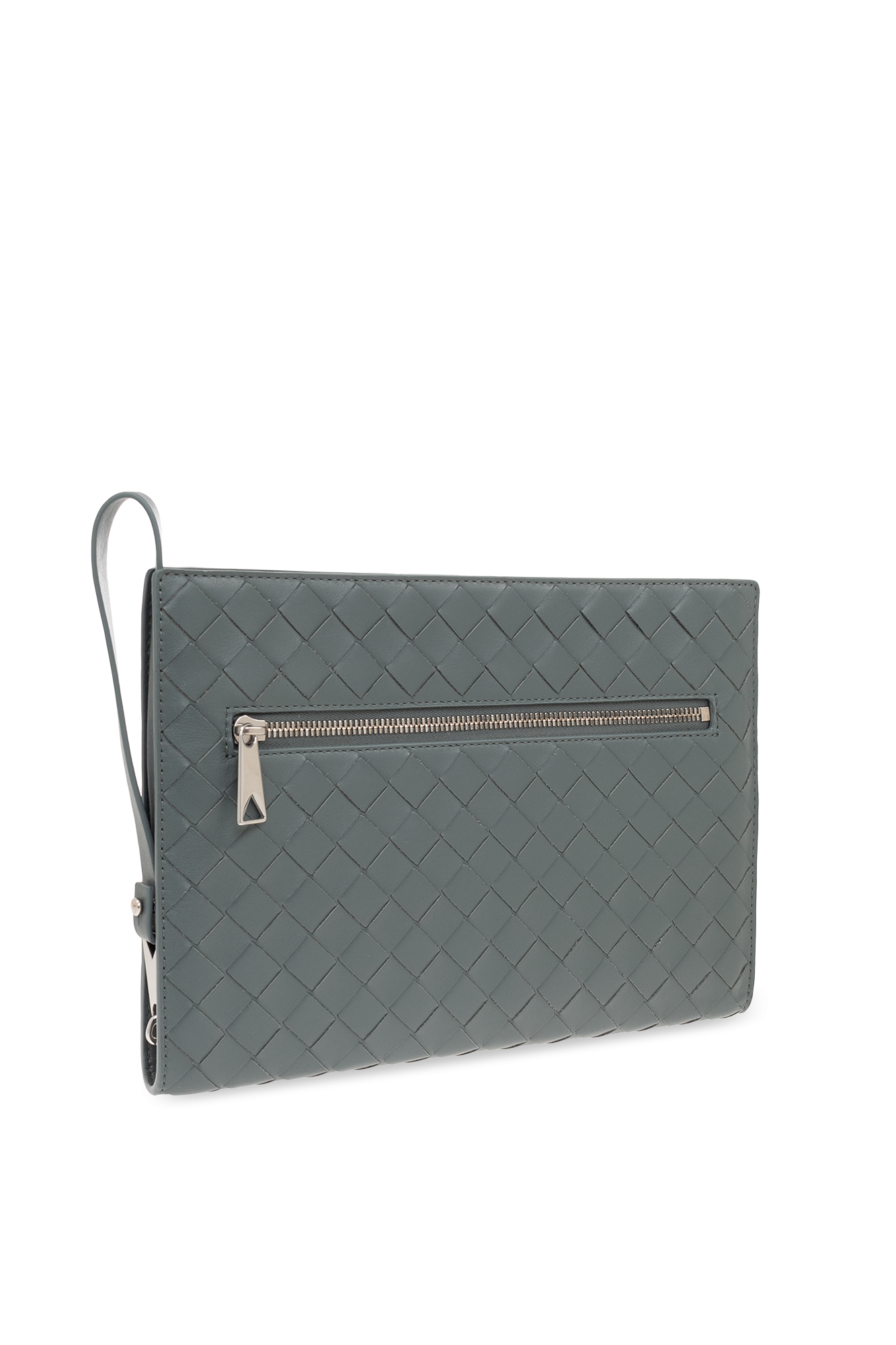bottega ribbed-knit Veneta Leather briefcase