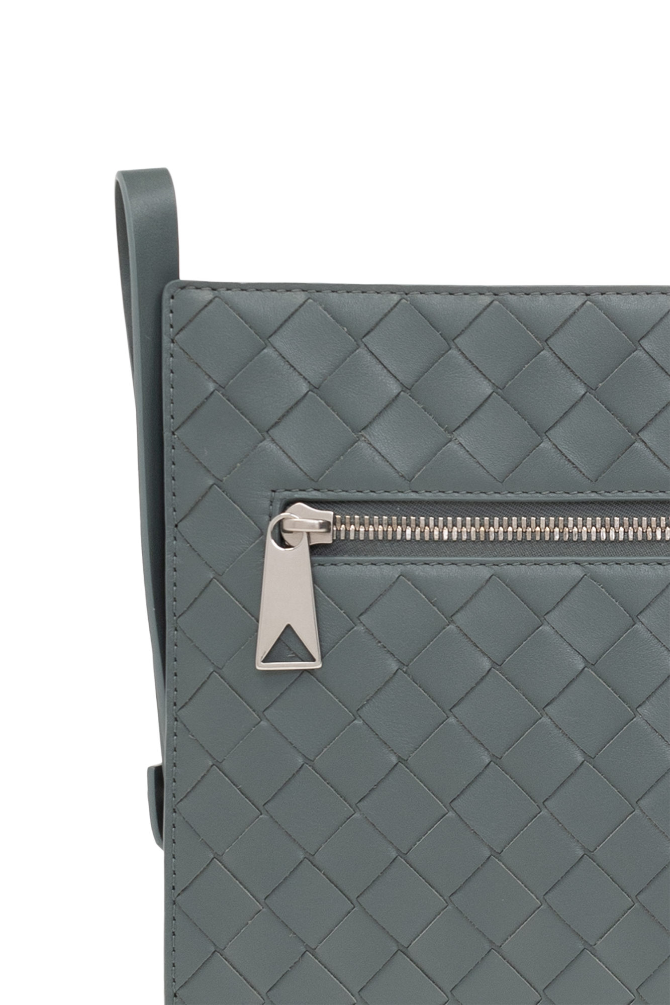 bottega ribbed-knit Veneta Leather briefcase