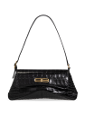 miu miu shoulder bag in multicolor furr and brown leather