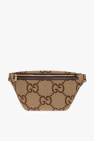 Gucci beige Monogrammed belt bag