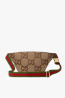 Gucci beige Monogrammed belt bag