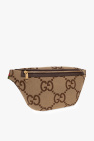 Gucci beige Monogrammed belt bag
