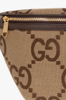Gucci beige Monogrammed belt bag