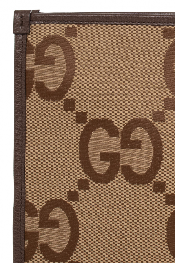 Gucci Monogram Print Ipad Case in Brown for Men