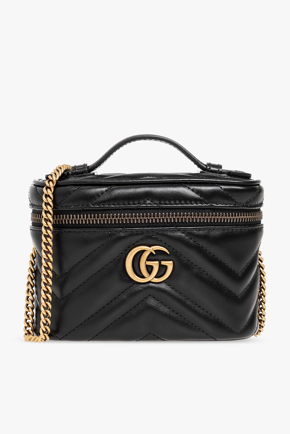 Mini gg marmont 2.0 leather shoulder bag - Gucci - Women