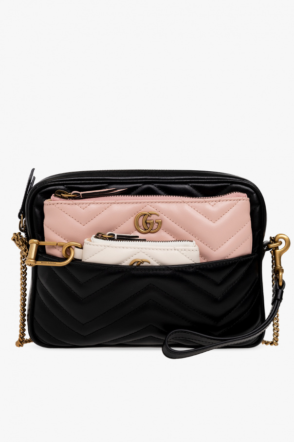 gucci LOGO ‘GG Marmont 2.0’ bag with two pouches