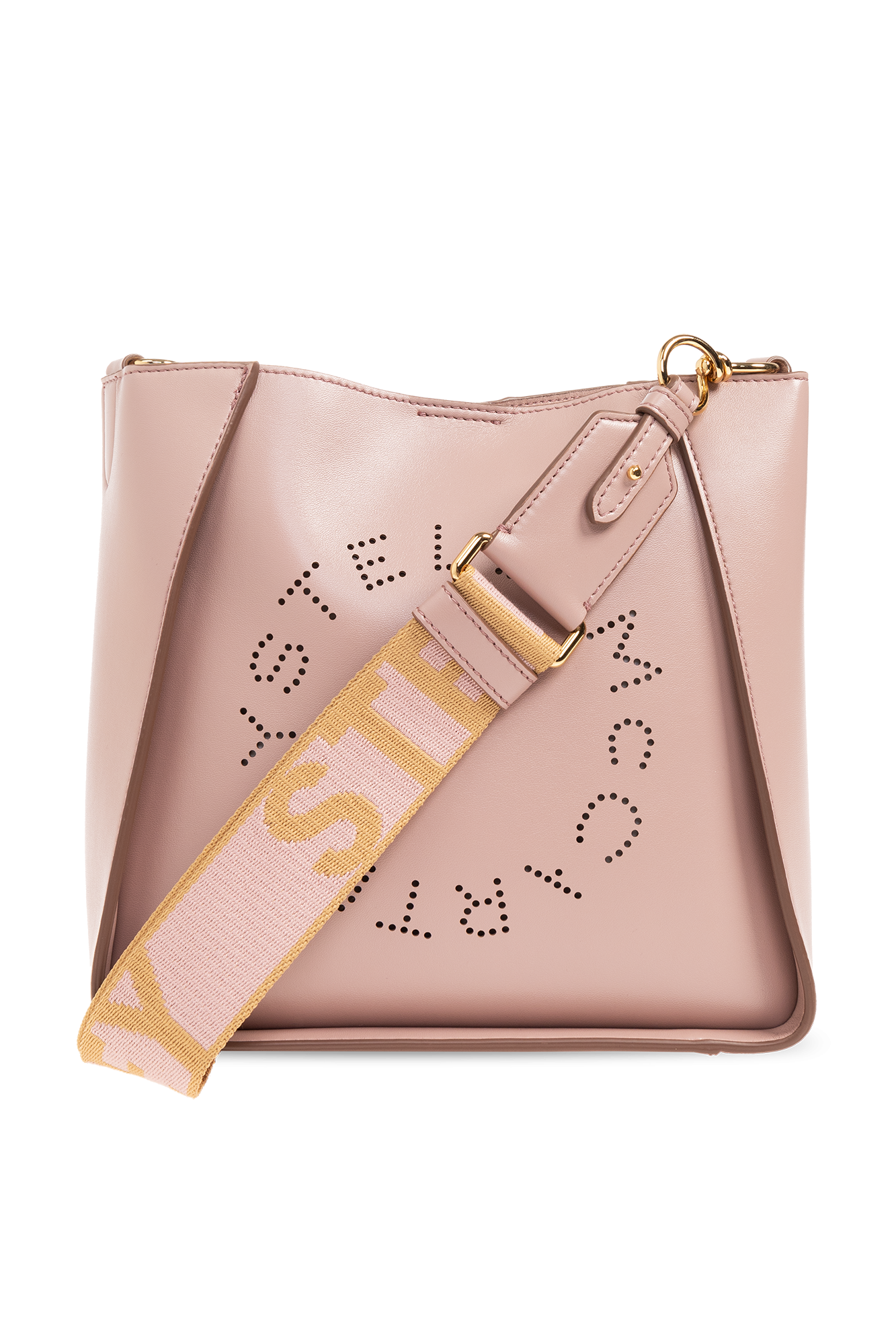 Stella McCartney Shoulder Bag With Perforated Logo, Women'S, Cream