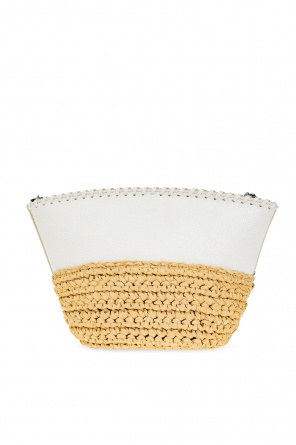 Stella McCartney ‘Falabella Raffia Mini’ FLOWERS bag