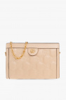 gucci briefcase in beige monogram canvas and brown leather