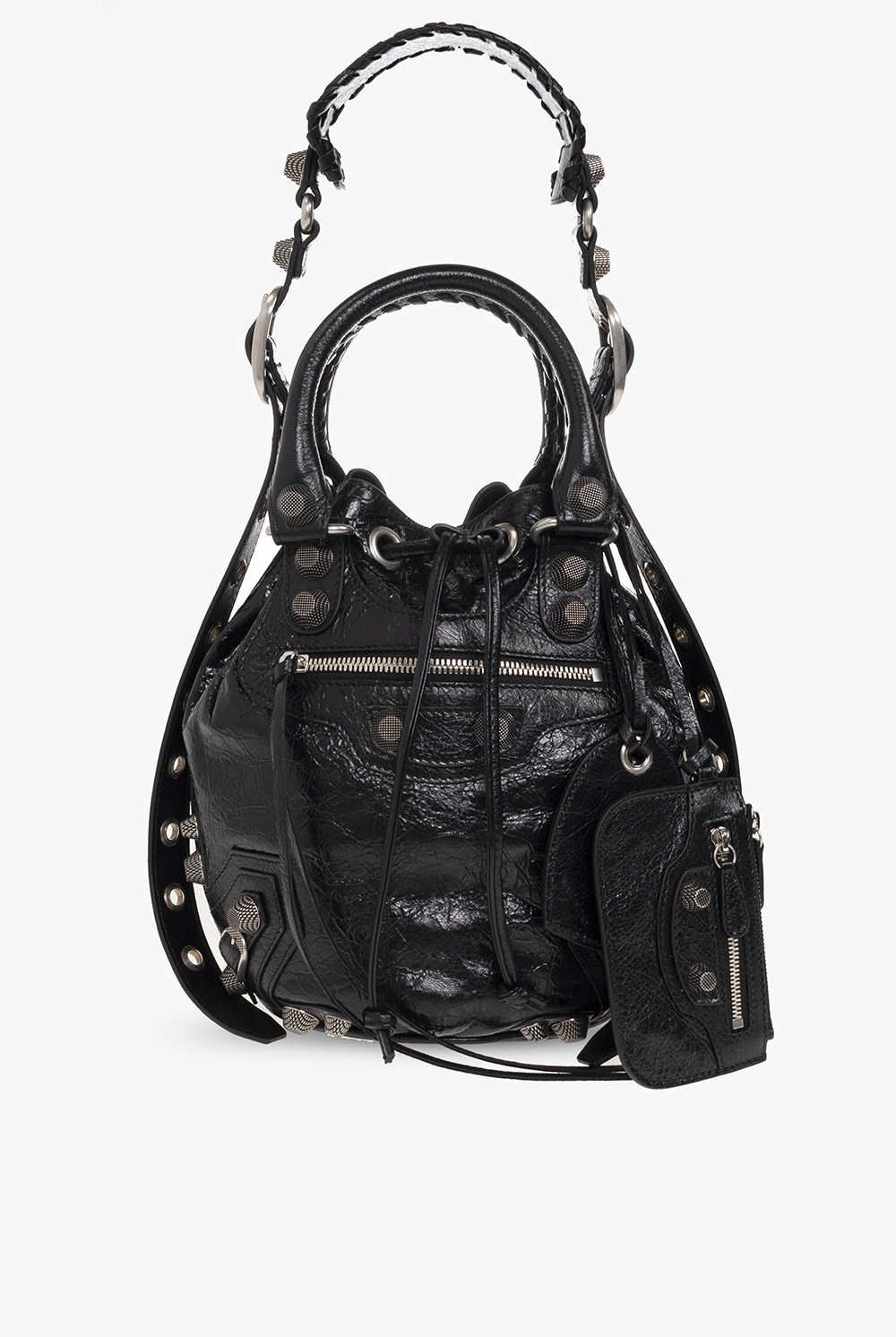 Hourglass leather crossbody bag Balenciaga Black in Leather  28733468