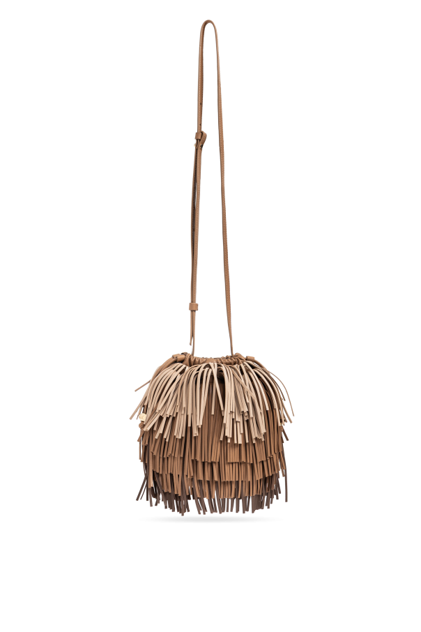 "Fringe" linen shoulder bag od Zimmermann