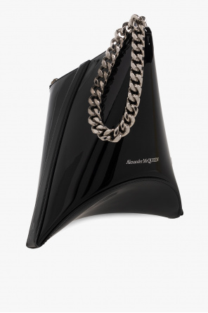 Alexander McQueen ALEXANDER MCQUEEN BELT BAG WITH LOGO ‘The Curve Pouch’