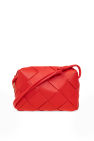 Bottega Veneta Olimpia handbag in red intrecciato leather