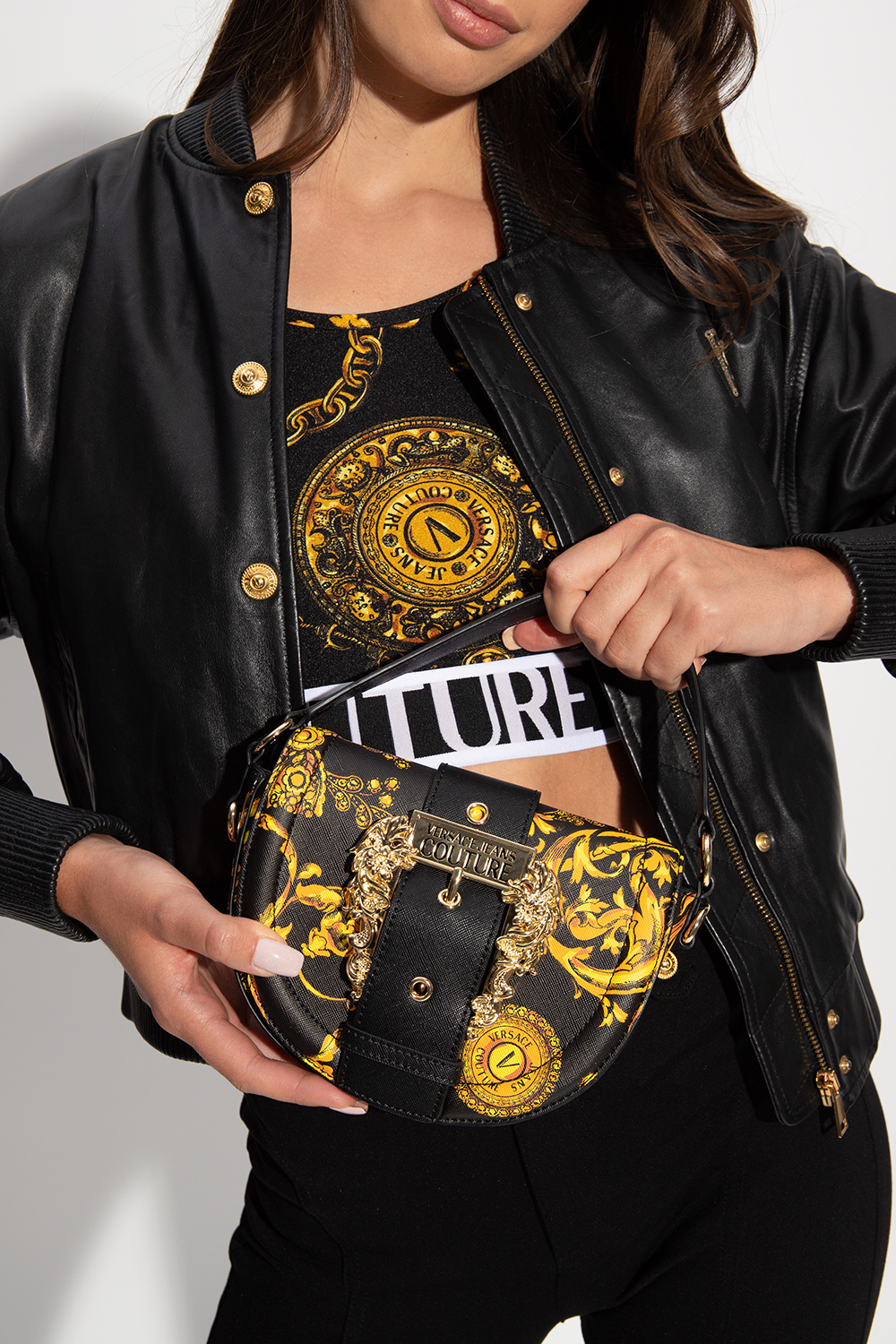 Versace Jeans Couture bag in textured synthetic leather