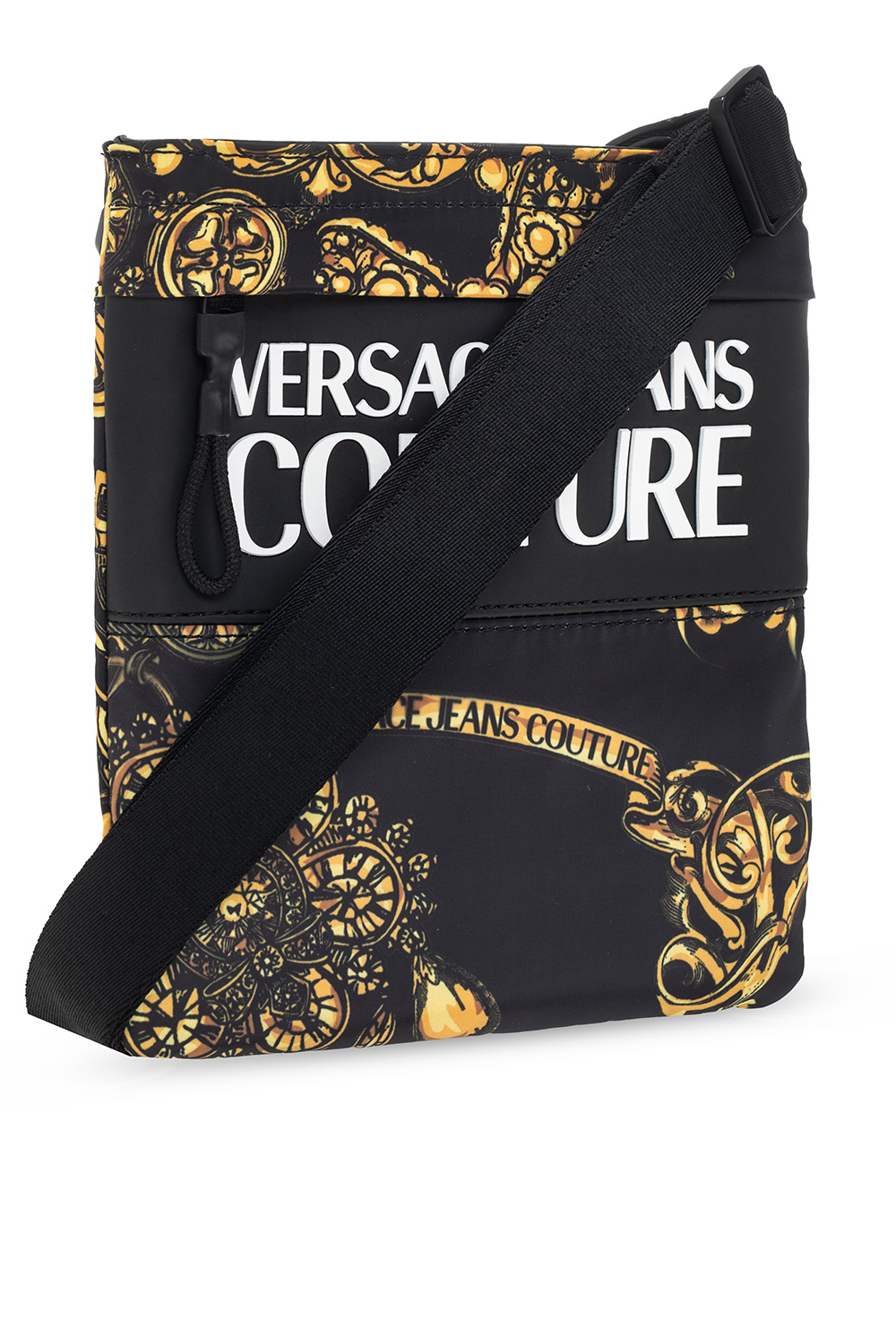 Versace Jeans Couture NERO/YELLOW Women's Logo-Print Midi Dress, US 38
